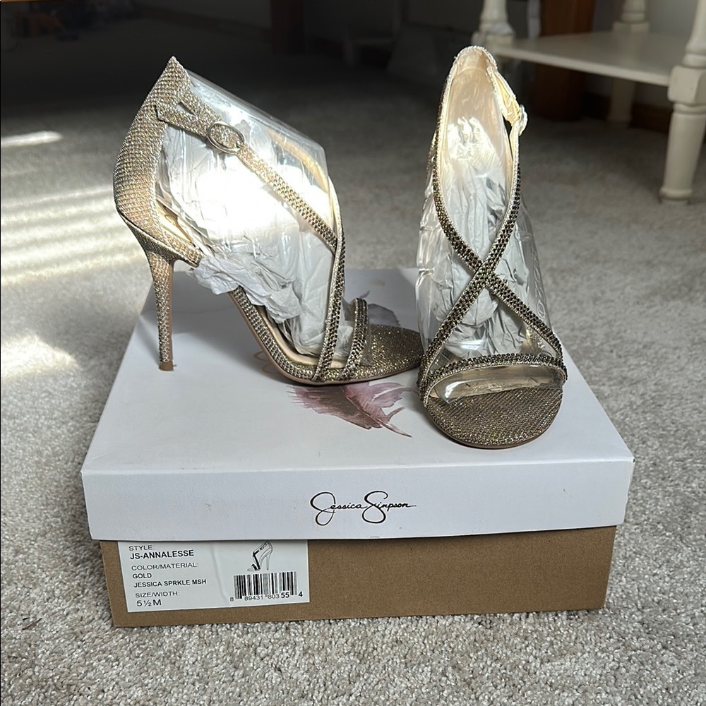 Jessica Simpson Gold Women's Heels